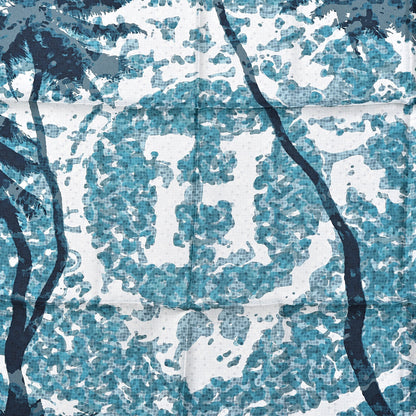 Hermes Silk A Beverly Hills Scarf 90 Orange Bleu Blanc 3 of 5