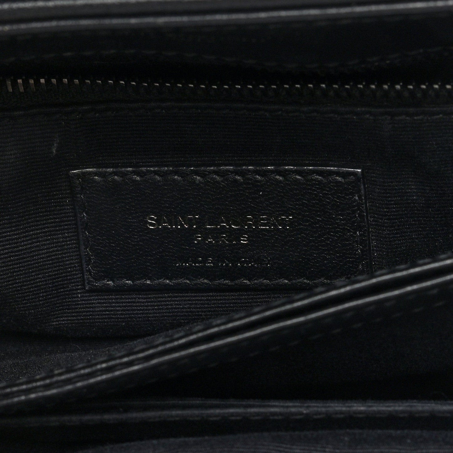 Calfskin Y Quilted Monogram Monochrome Toy Loulou Crossbody Bag Black