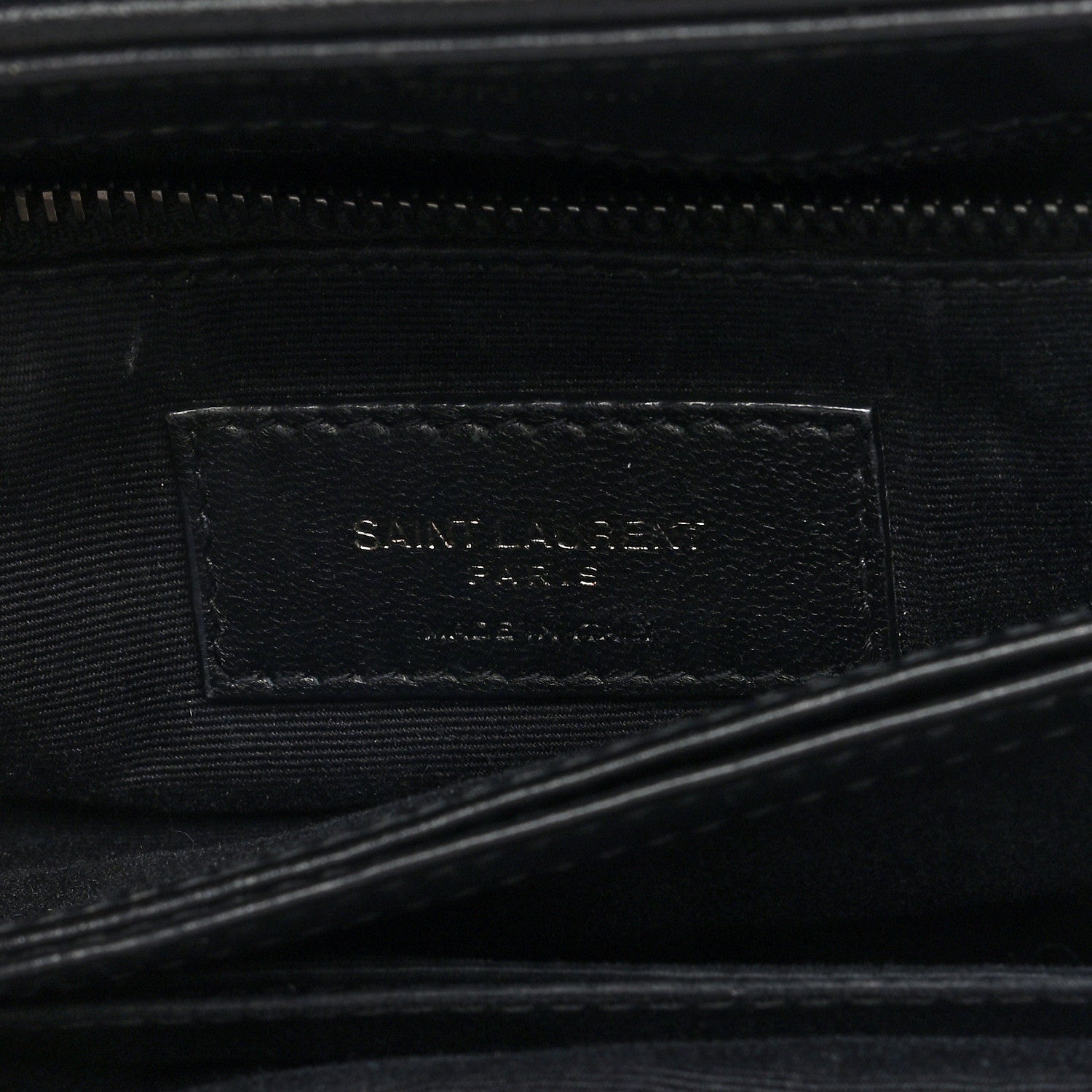 Saint Laurent Calfskin Y Quilted Monogram Monochrome Toy Loulou Crossbody Bag Black 5 of 7