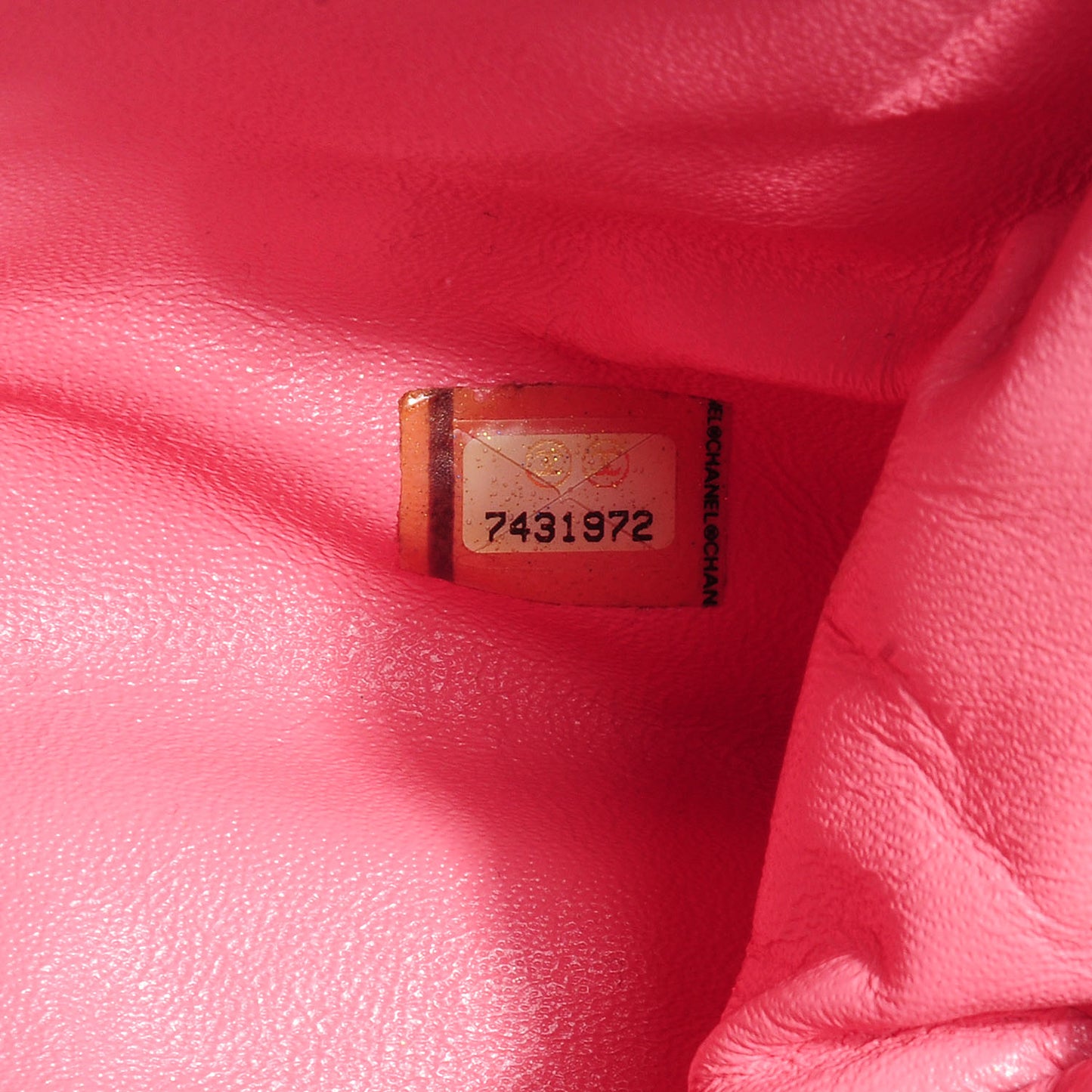 Lambskin Chocolate Bar Quilted Frame Bag White Pink