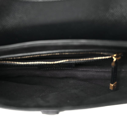 Christian Dior Grained Calfskin Saddle Bag Black (CARD) 4 of 9