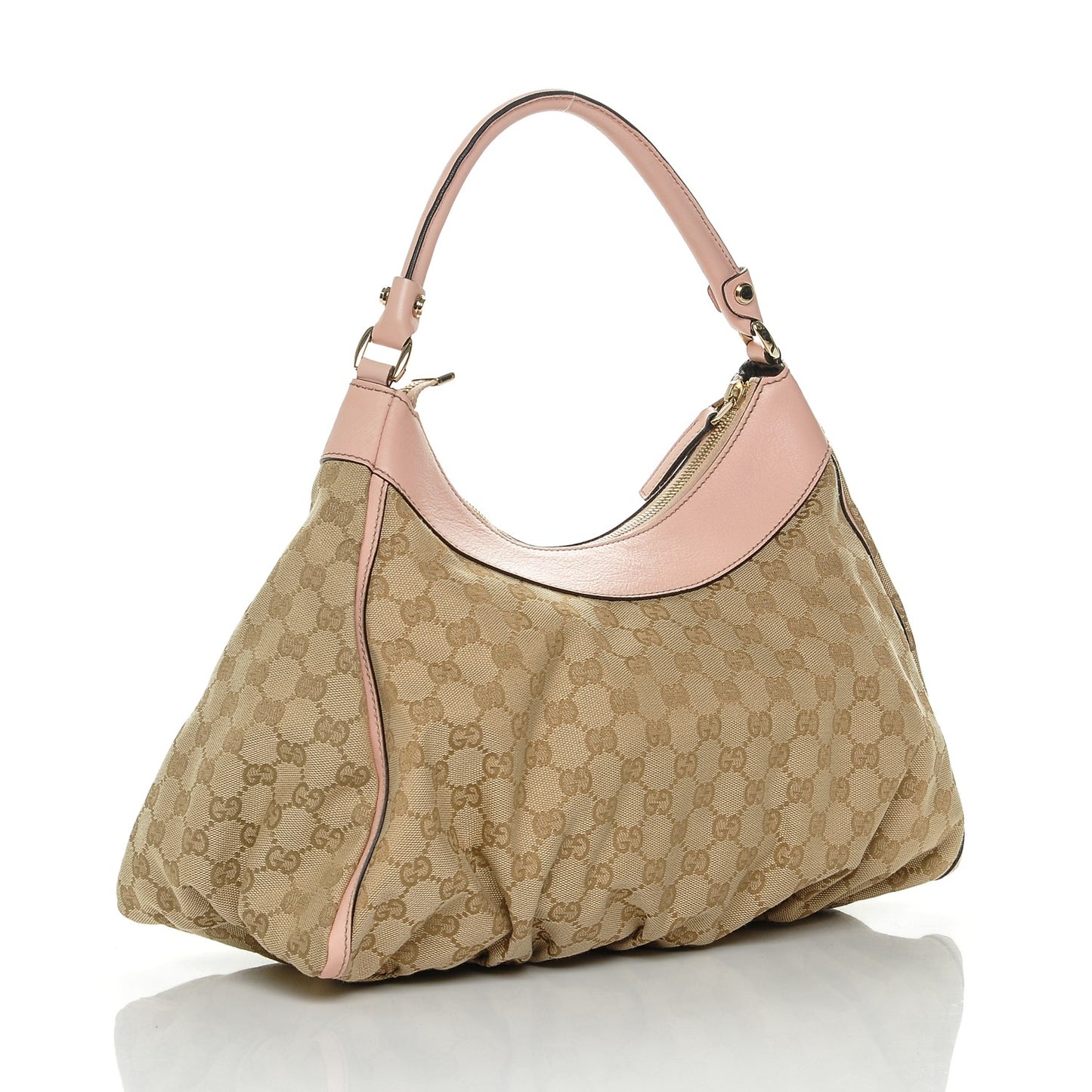 Monogram Large D Gold Hobo Pink