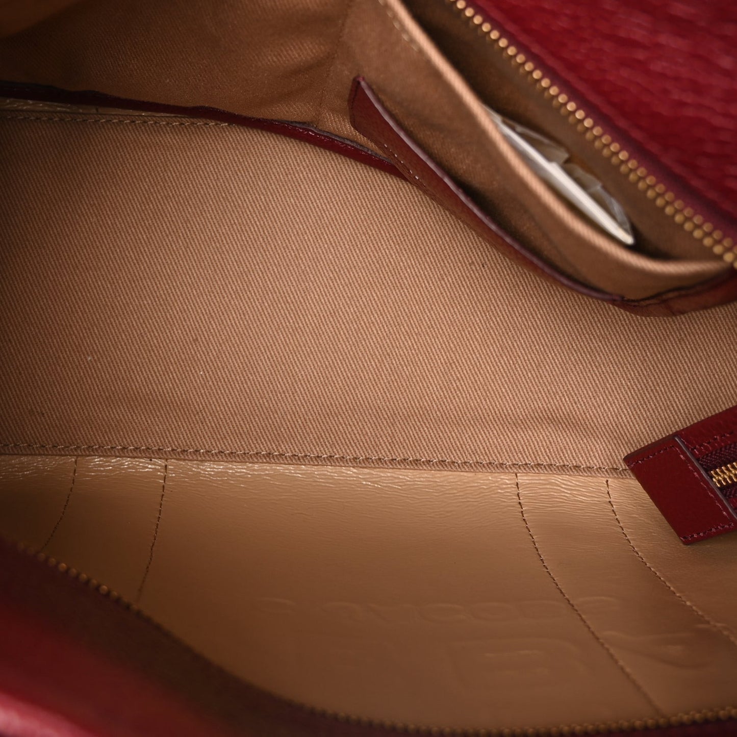 Grained Calfskin Medium The Tote Bag  Cherry