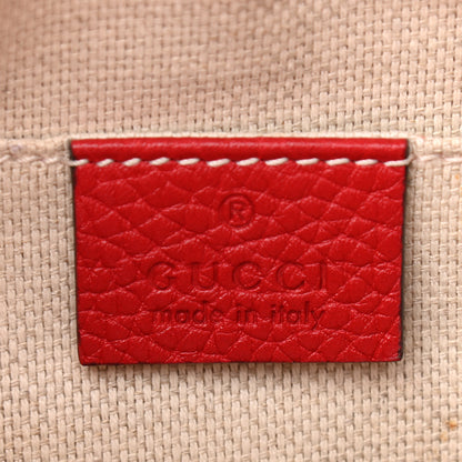 Gucci Pebbled Calfskin Small Soho Disco Bag Tabasco Red 6 of 14