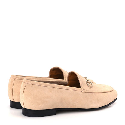 Gucci Suede Horsebit Womens Jordaan Loafers 39 Pink Sand 3 of 9
