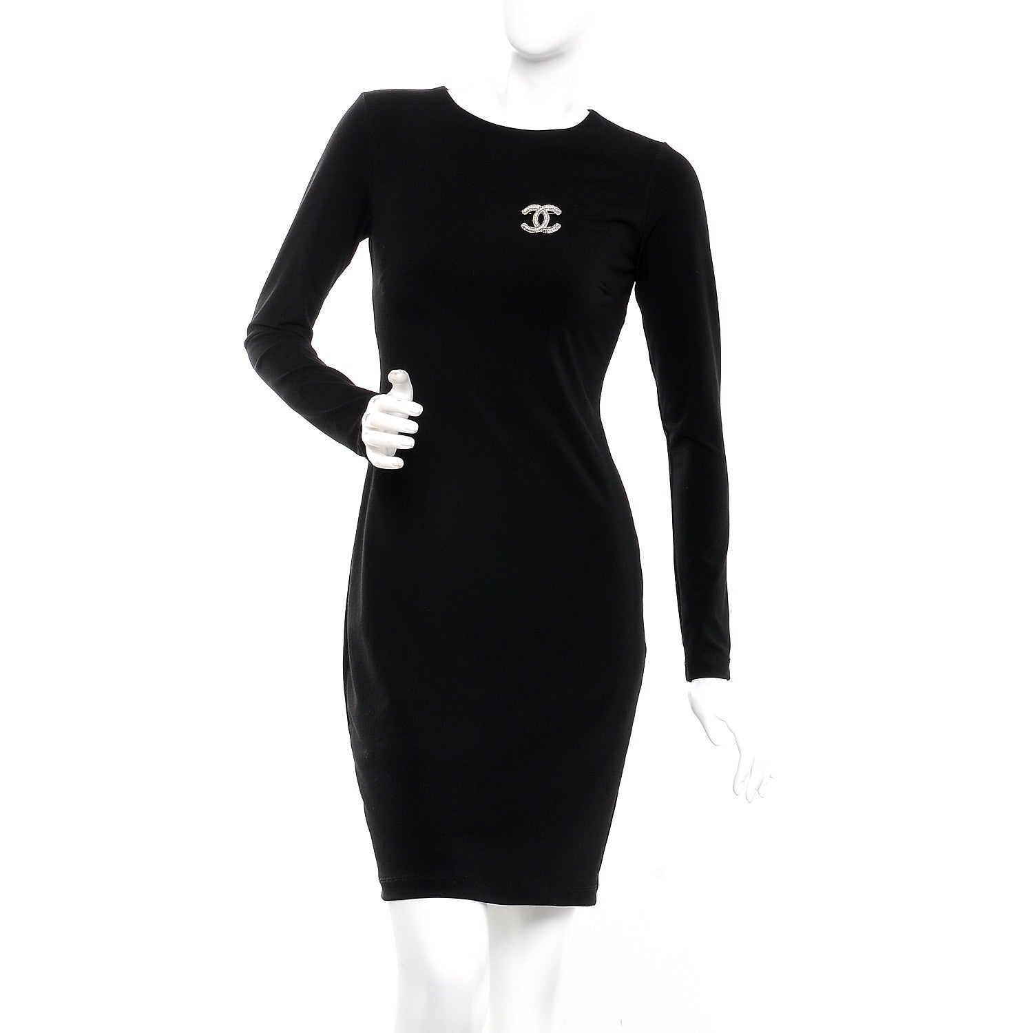 Chanel Crystal CC Brooch Silver 2 of 6