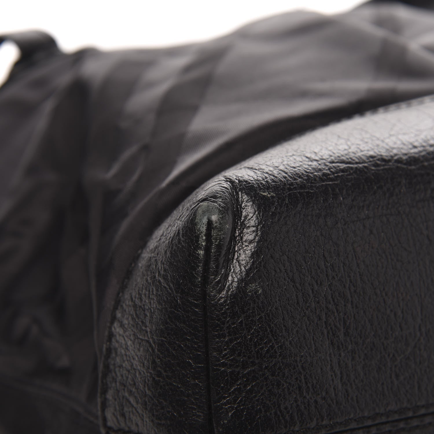 Burberry Nylon Tonal Check Torbitt Tote Black 9 of 16