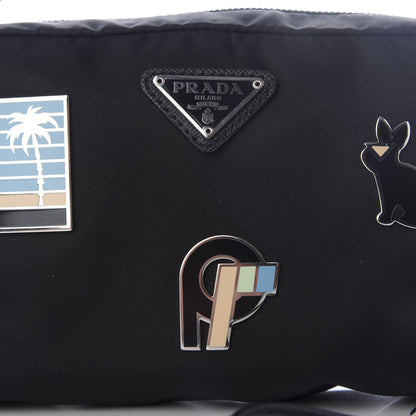 Prada Tessuto Nylon Saffiano Smalto Wristlet Black 6 of 7