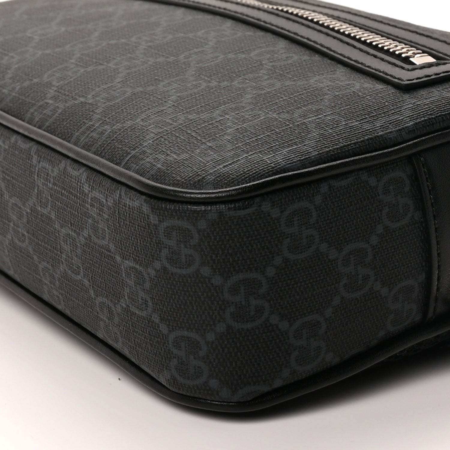 Gucci Soft GG Supreme Monogram Web Belt Bag Black Grey 8 of 8