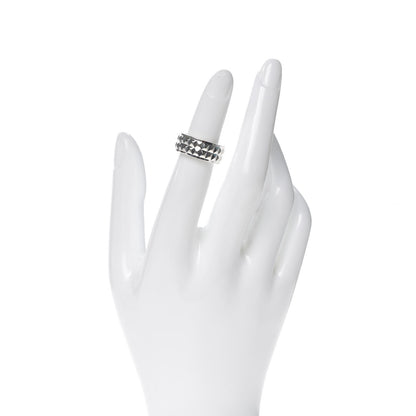 Tiffany Sterling Silver Two Row Diamond Point Band Ring 47 4 2 of 4