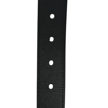 Saint Laurent Suede Calfskin Monogram Square Buckle Belt 90 36 Black 5 of 5