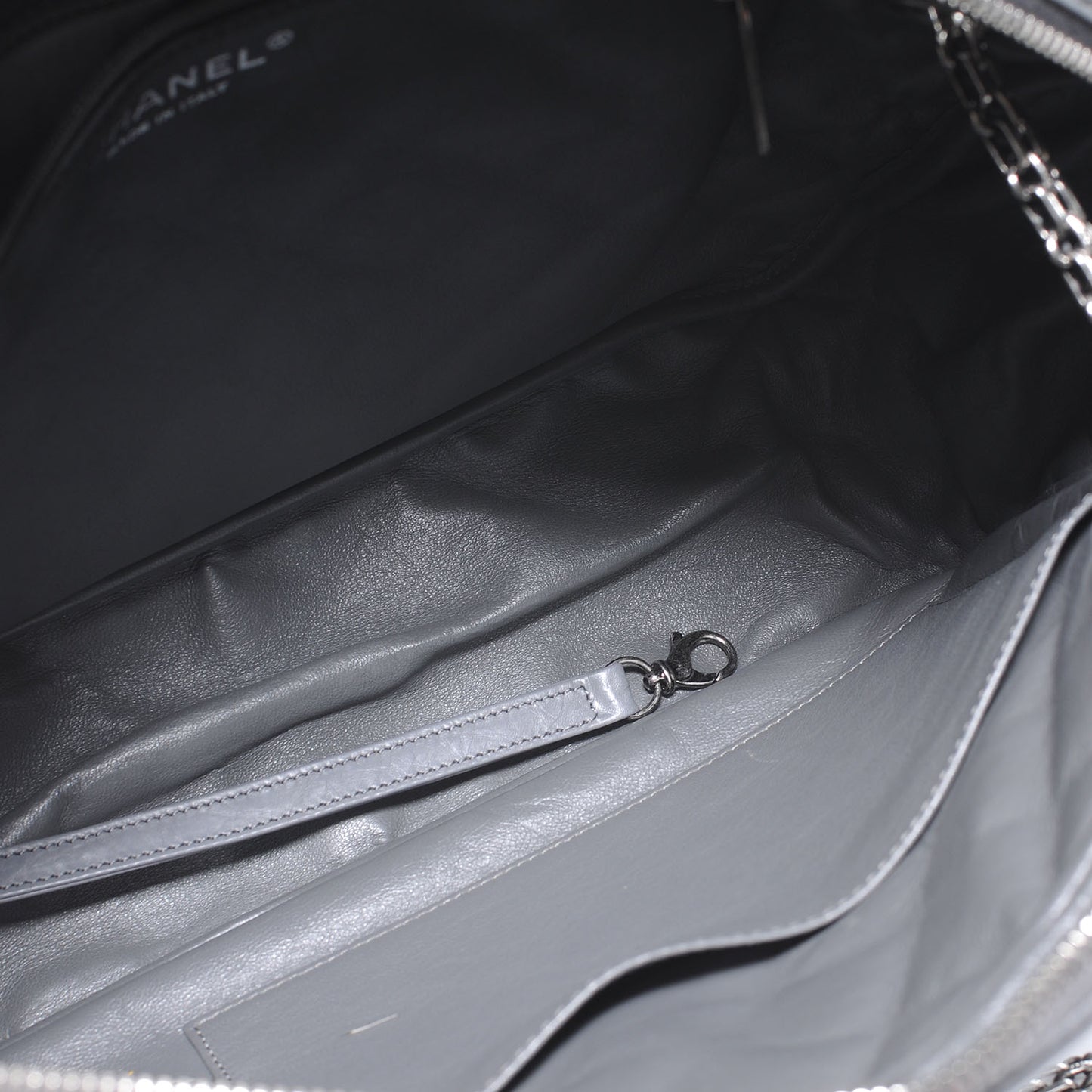 Aged Calfskin Quilted Large Reissue Camera Case Grey