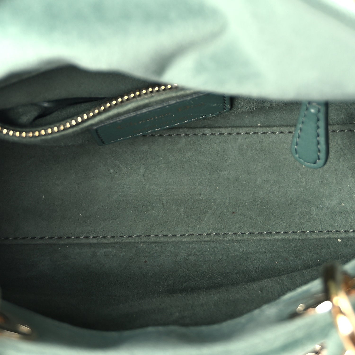Christian Dior Velvet Mini Lady Dior Green 4 of 8