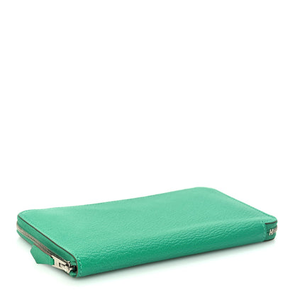 Hermes Chevre Mysore Silk'In Wallet Vert Jade Vert Jade 4 of 7