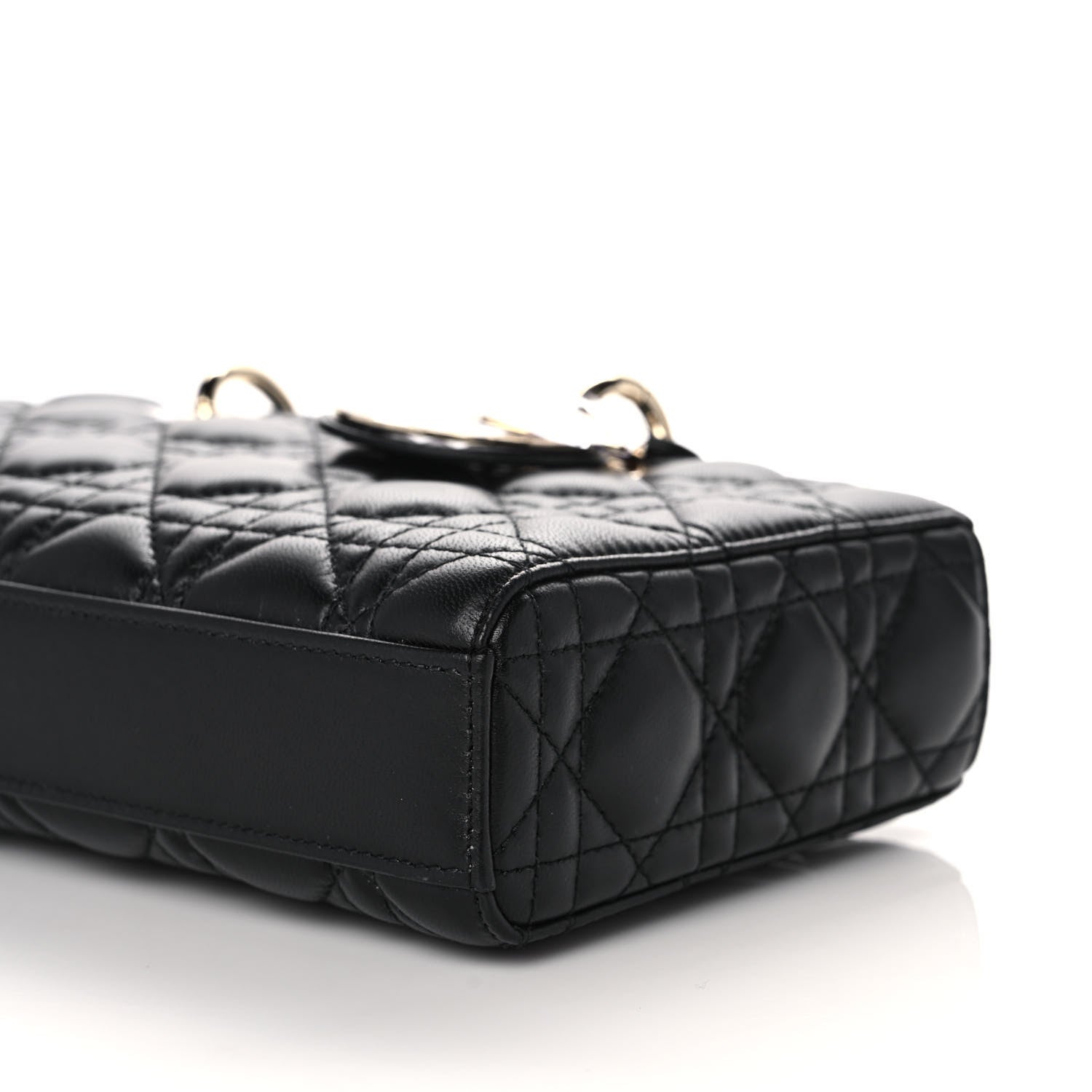 Christian Dior Lambskin Cannage Lady D-Joy Black 10 of 11