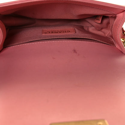 Chanel Fabric Chevron Braided Small Boy Flap Pink Ivory 5 of 13