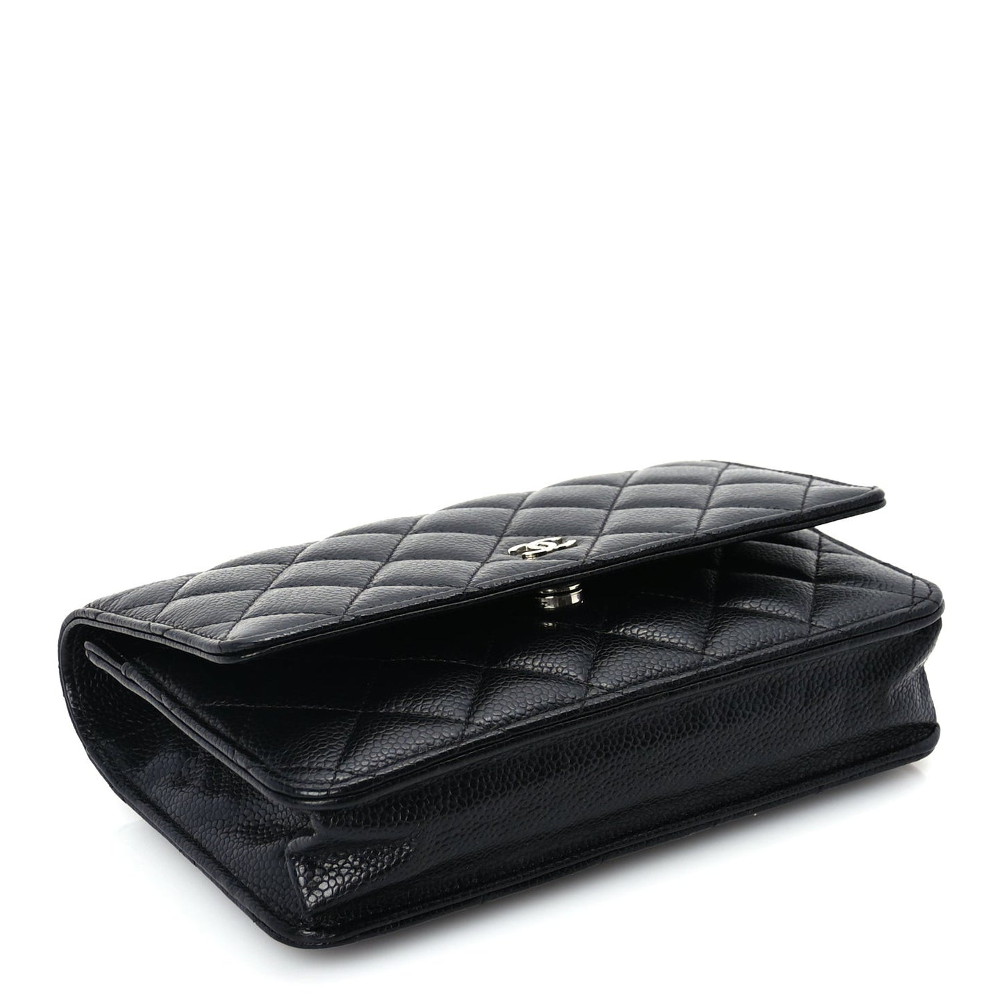 Caviar Quilted Wallet On Chain WOC  Black