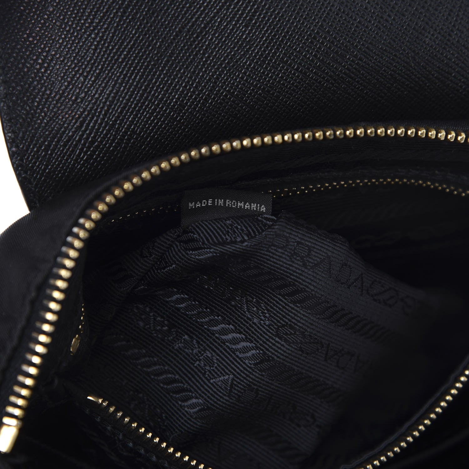 Prada Tessuto Nylon Saffiano Crossbody Bag Black 7 of 10