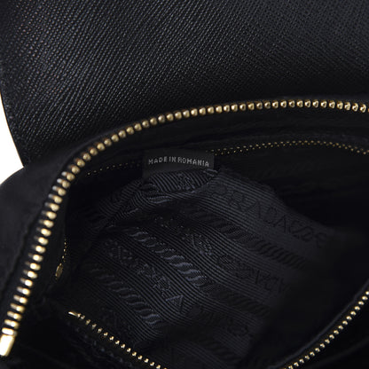 Prada Tessuto Nylon Saffiano Crossbody Bag Black 7 of 10
