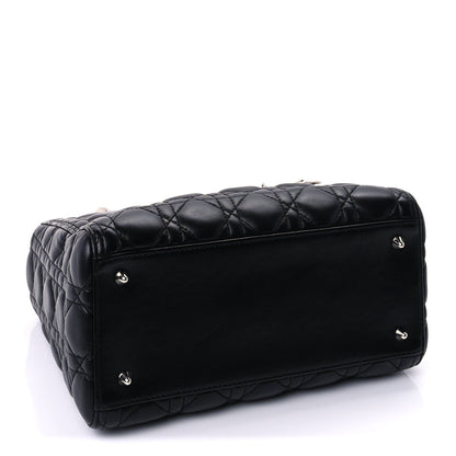 Christian Dior Lambskin Cannage Medium Lady Dior Black 3 of 8