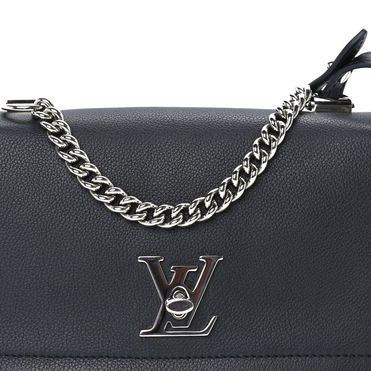 Calfskin Lockme II Chain Bag BB  Black