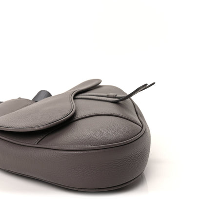 Christian Dior Grained Calfskin Mens Saddle Bag  Grey 8 of 8