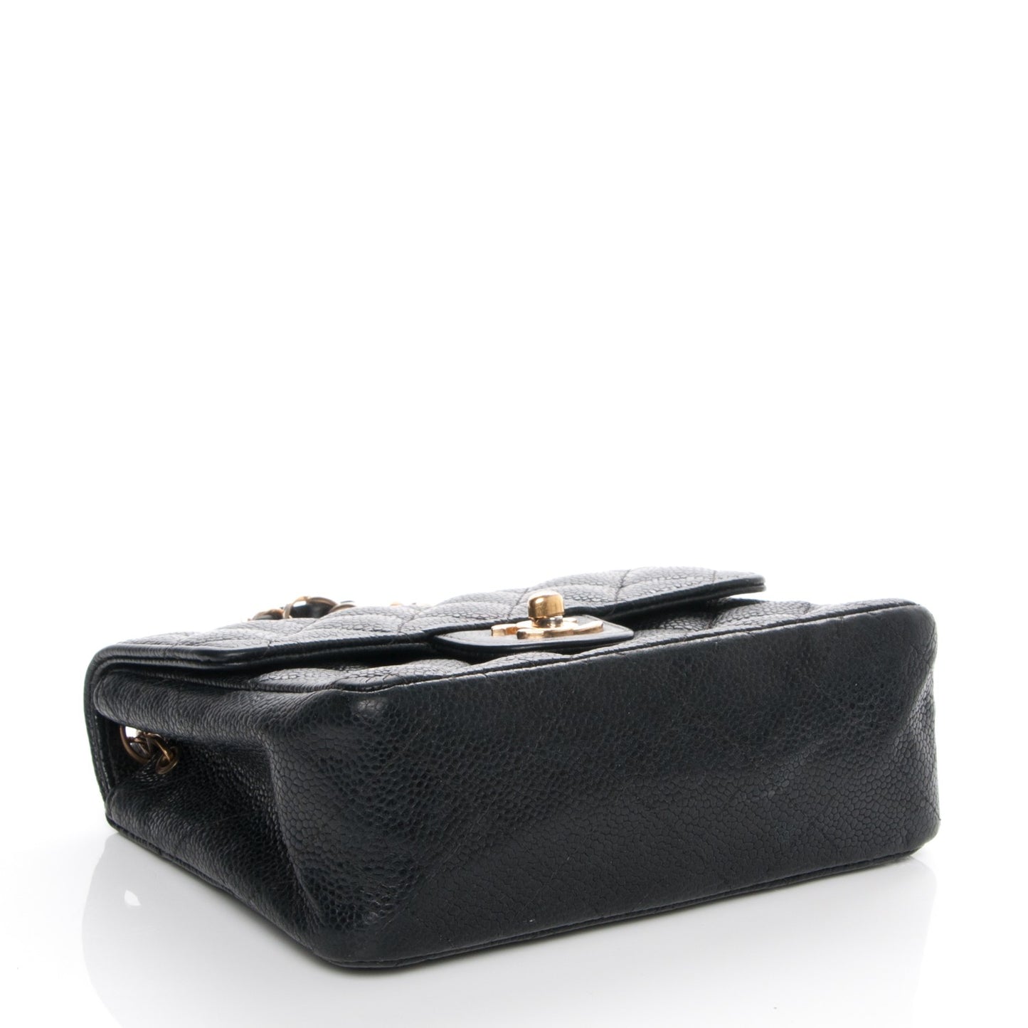 Caviar Quilted Mini Square Flap Black