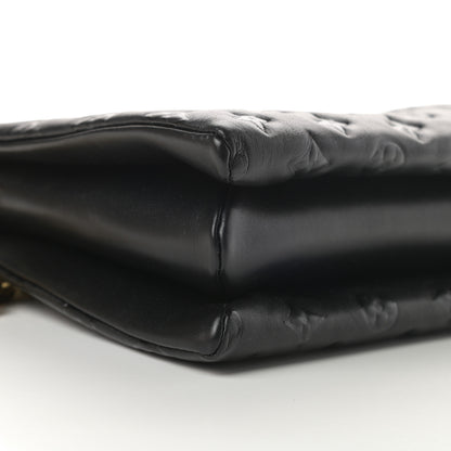 Louis Vuitton Lambskin Embossed Monogram Coussin PM Black 9 of 11
