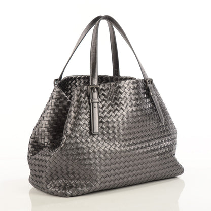 Bottega Veneta Grosgrain Intrecciato Large Seamless Tote Argento 3 of 8