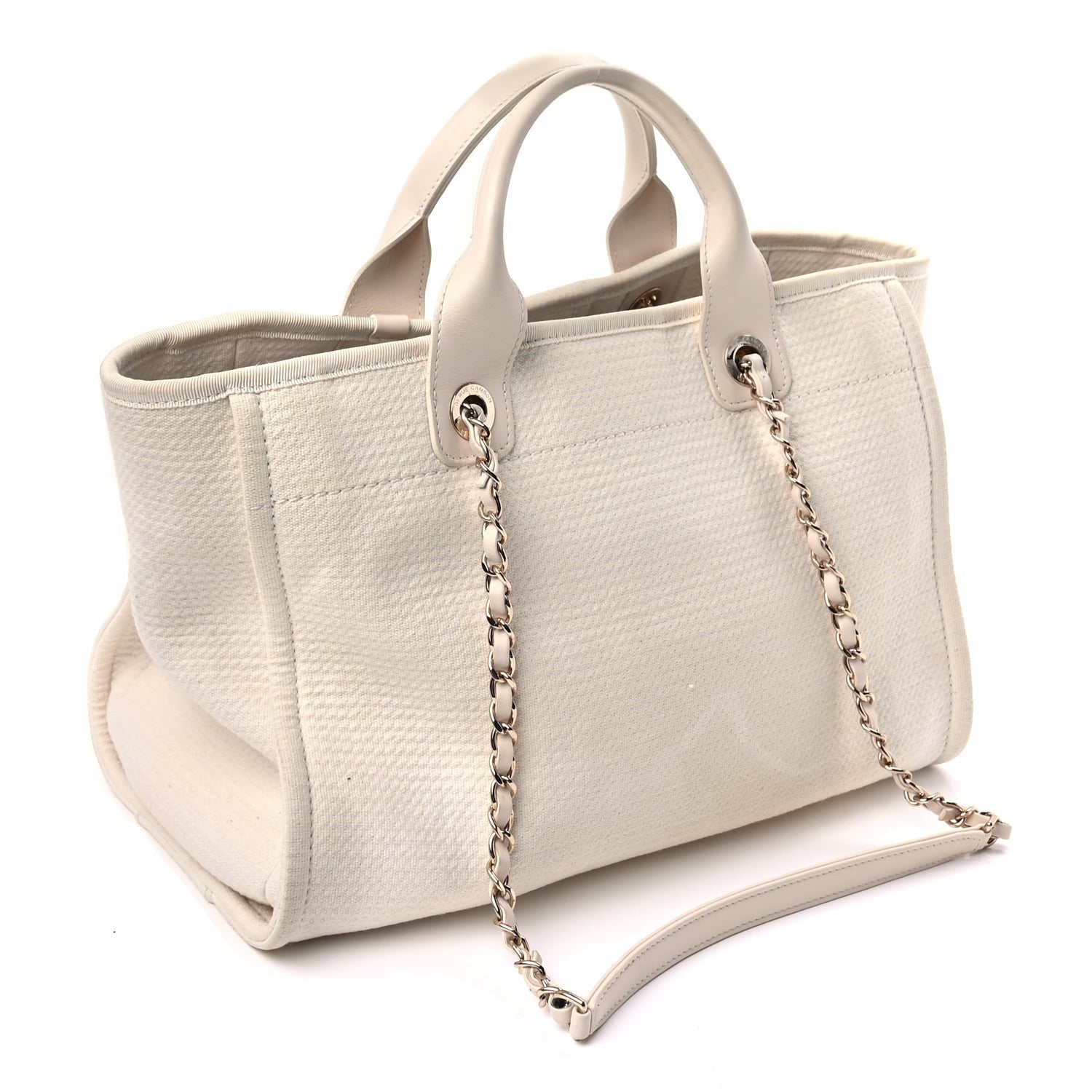Chanel Mixed Fibers Small Deauville Tote  White 2 of 8