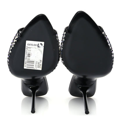Saint Laurent Mesh Strass Giqua 95 Mule Sandals 38.5 Black 8 of 8
