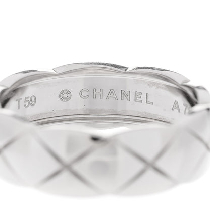 Chanel 18K White Gold Small Coco Crush Ring 59 8.75 4 of 5
