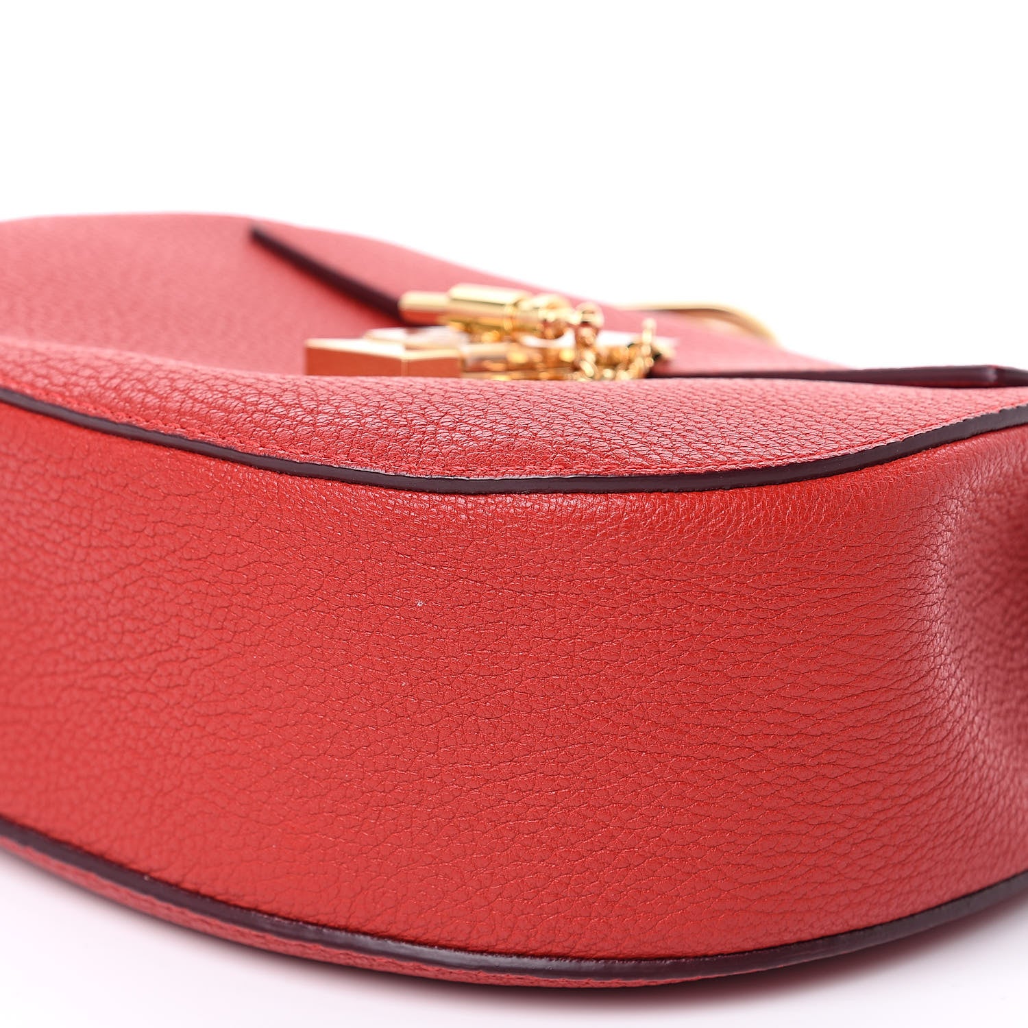 Chloe Grained Lambskin Drew Shoulder Bag Intense Red 8 of 8