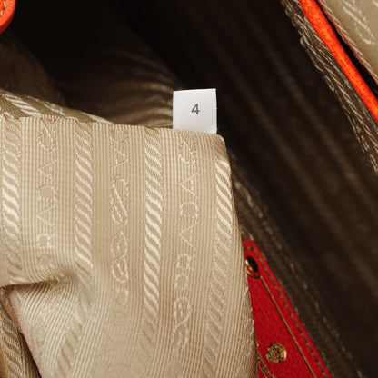 Prada Canapa Stampata Frame Bag Papaya 10 of 10