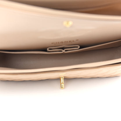 Chanel Caviar Quilted Medium Double Flap Beige Clair 5 of 9