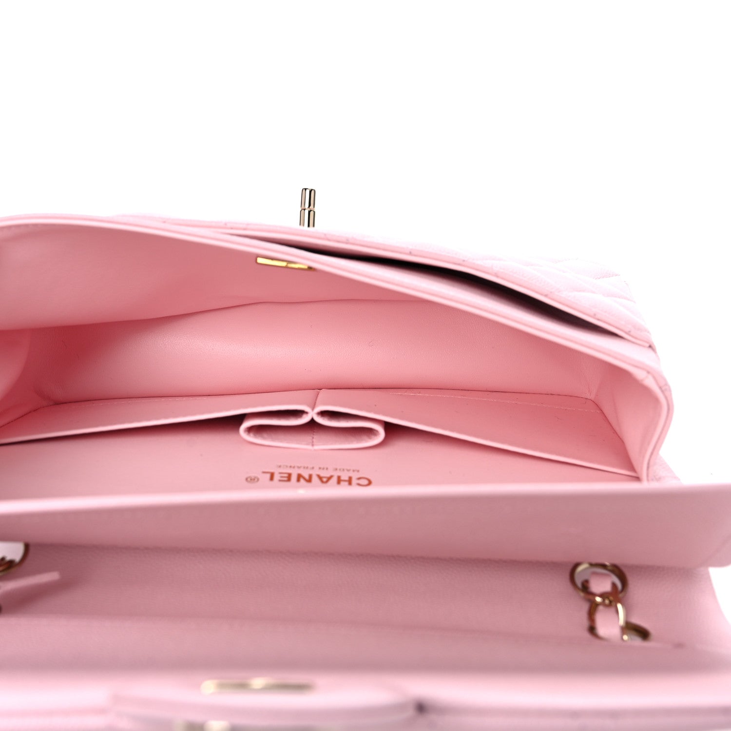 Chanel Caviar Quilted Medium Double Flap Light Pink 4 of 9
