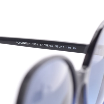 Chanel CC Sunglasses 5351 Black Blue 6 of 7