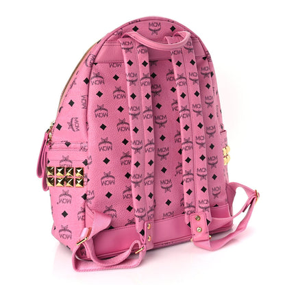 MCM Visetos Medium Side Studs Stark Backpack Pink 2 of 8