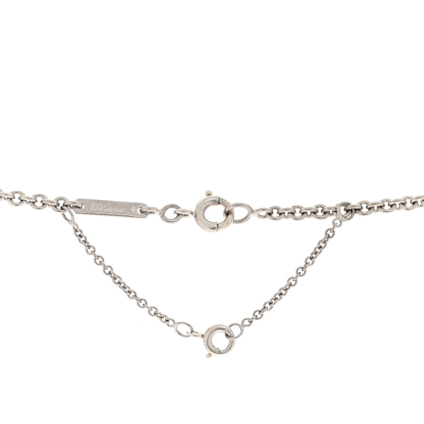 18K White Gold Diamond Small Heart Paved Pendant Necklace