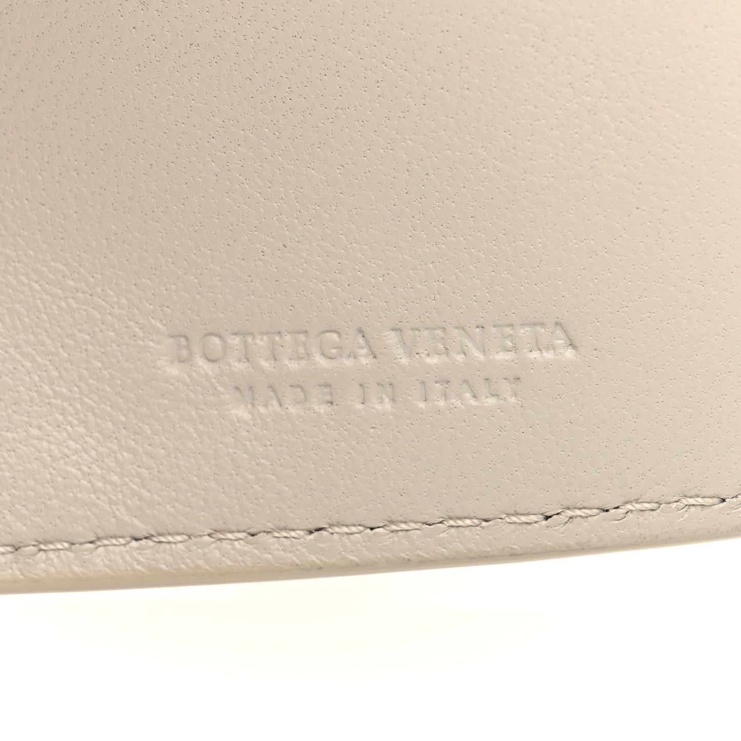 Nappa Intrecciato Bi-Fold Wallet Cement