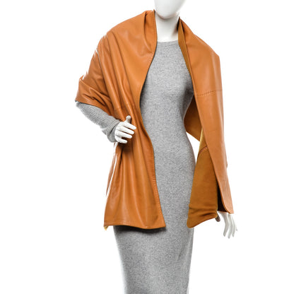 Hermes Lambskin Cashmere Shawl Moutarde 2 of 6