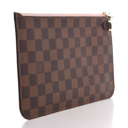 Louis Vuitton Damier Ebene Neverfull MM GM Pochette Rose Ballerine 3 of 7