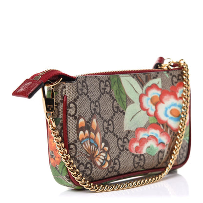 Gucci GG Supreme Monogram Tian Mini Chain Bag Beige Multicolor Red 3 of 10