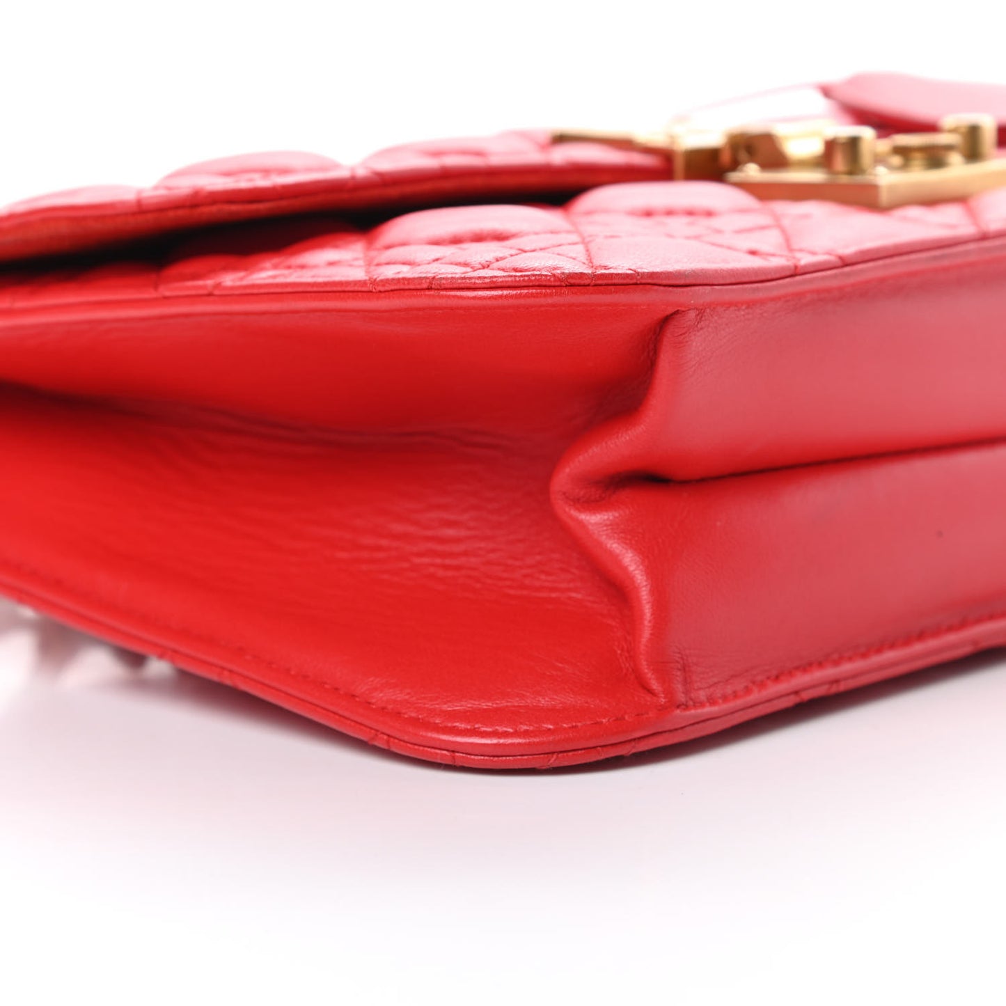 Lambskin Cannage Large Dioraddict Flap Red