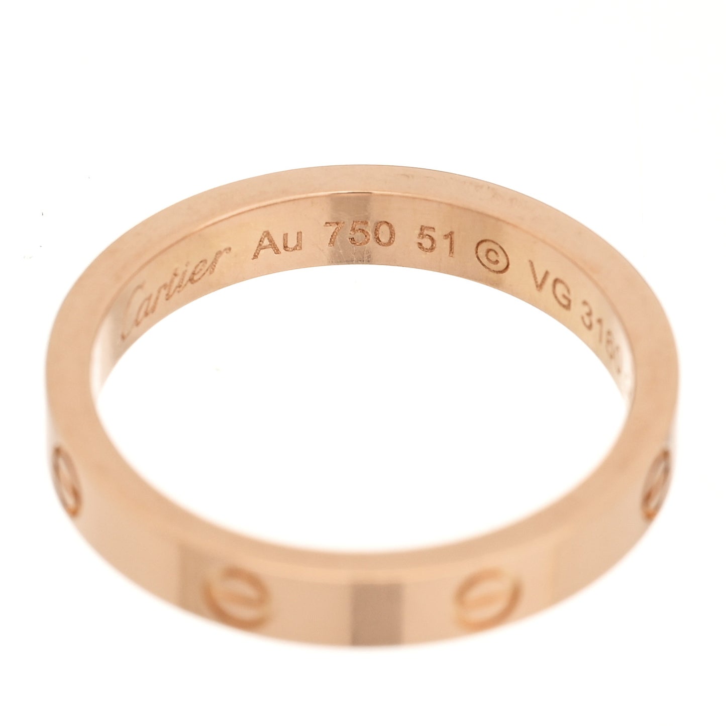 18K Pink Gold Diamond Ceramic LOVE Ring Set 51 5.75