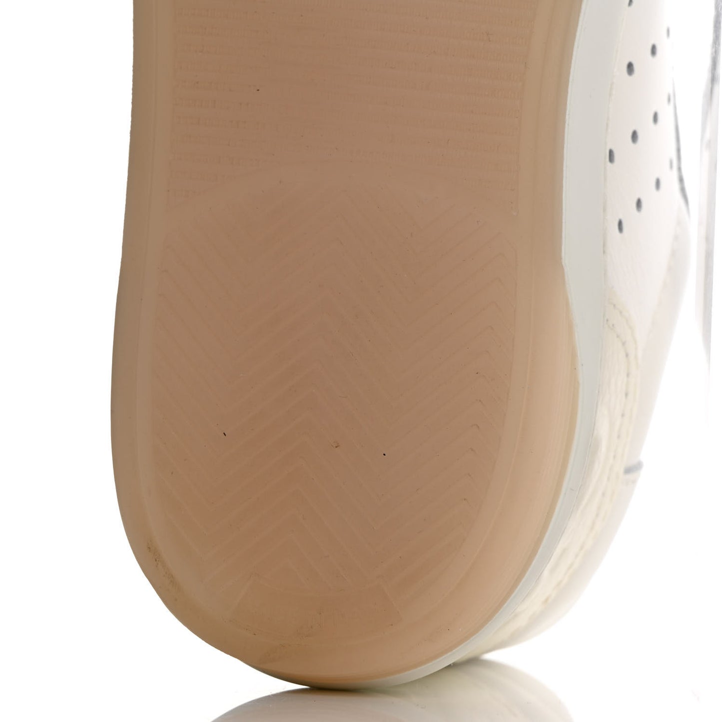 Grained Calfskin Fabric Womens Logo Sneakers 35.5 White Light Pink