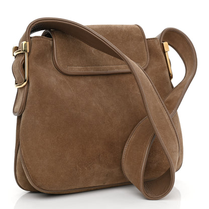 Gucci Suede Cudu Medium 1973 Shoulder Bag Marron Glace 3 of 10