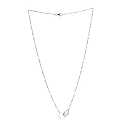 Cartier 18K White Gold Interlocking LOVE Necklace 3 of 6