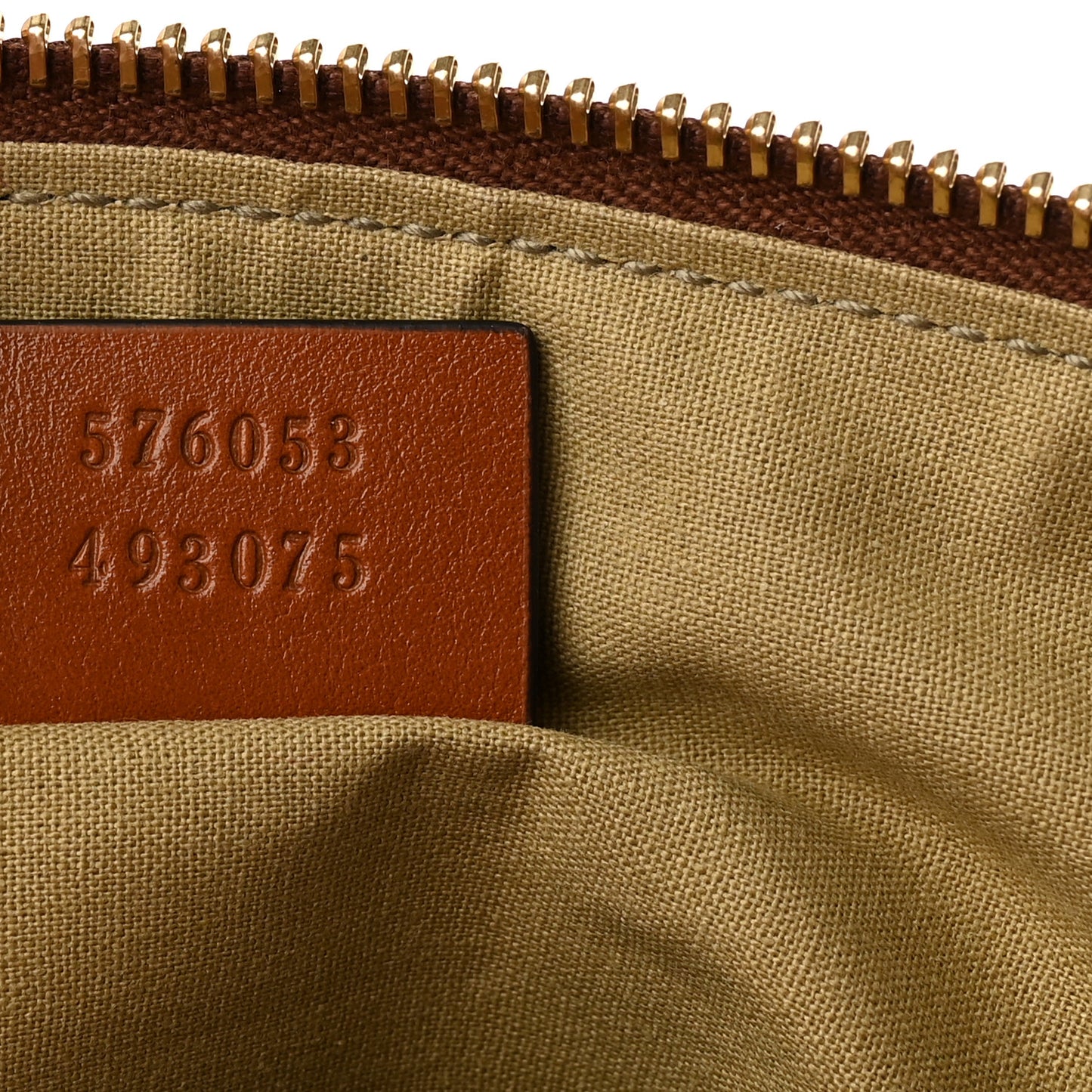 Vintage Canvas Web Pouch Sand Cuir