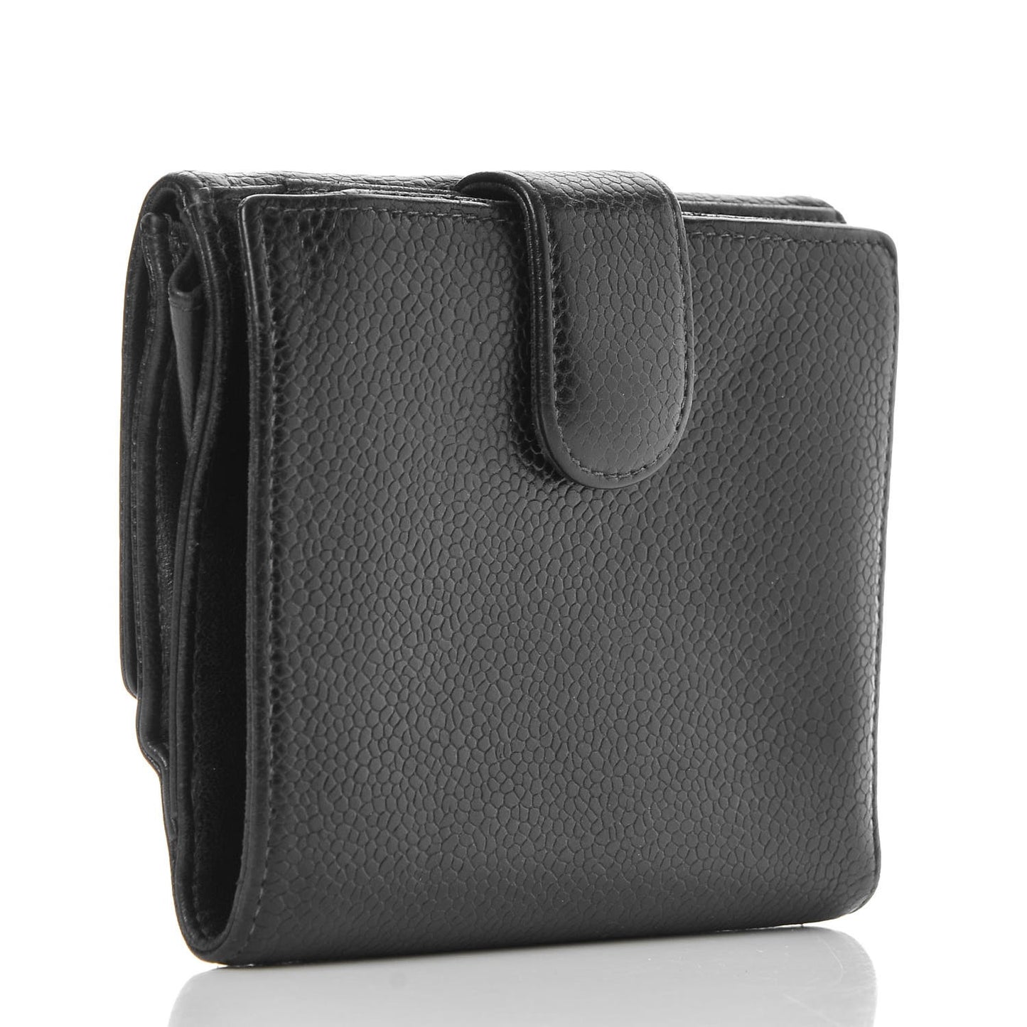 Caviar Timeless CC Compact French Wallet Black